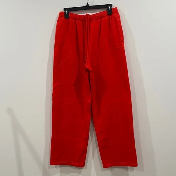 Skims red fleeced cotton blend sweatpants - Picture 1 of 4